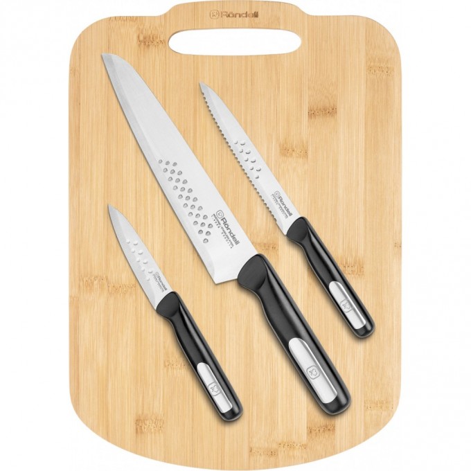 Набор из 3 кухонных ножей и разделочной доски RONDELL BAYONETA RD-1569