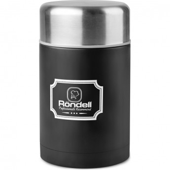 Термос для еды RONDELL PICNIC BLACK 0,8 л с внутренним контейнером 0,35 л